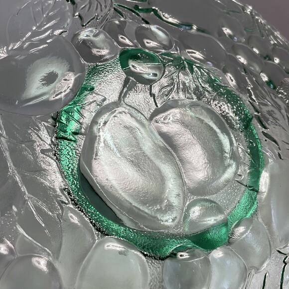 Vintage‎ Indiana Glass Madeira Green Chip & Dip or Vegetable Serving 13" Platter - Picture 4 of 10